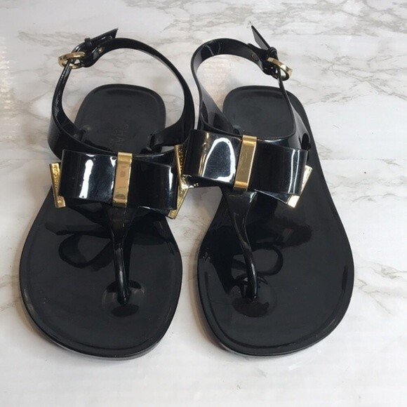 Michael kors MK Jelly aliza sandal with bow front and buckle size 5 - Picture 3 of 11